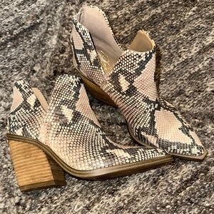 Vince Camuto Snakeskin Ankle Boots